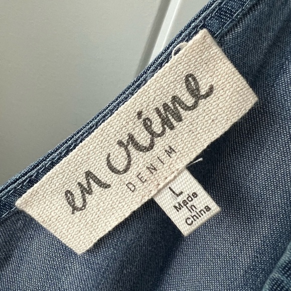 Anthropologie En Crème Jumpsuit Tencel Size L - Picture 4 of 13